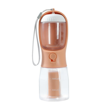 3-in-1 Portable Pet Water Bottle with Food Container & Waste Bag Holder – Leak-Proof Travel Bottle for Dogs & Cats