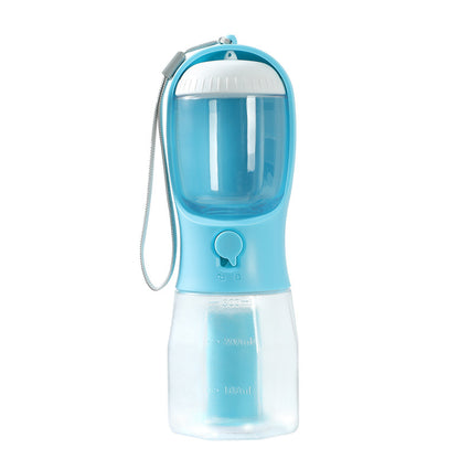 3-in-1 Portable Pet Water Bottle with Food Container & Waste Bag Holder – Leak-Proof Travel Bottle for Dogs & Cats