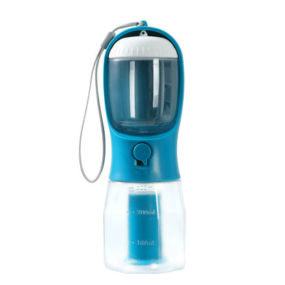 3-in-1 Portable Pet Water Bottle with Food Container & Waste Bag Holder – Leak-Proof Travel Bottle for Dogs & Cats