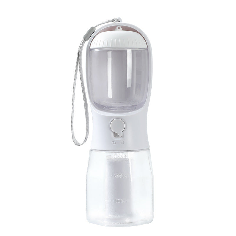 3-in-1 Portable Pet Water Bottle with Food Container & Waste Bag Holder – Leak-Proof Travel Bottle for Dogs & Cats